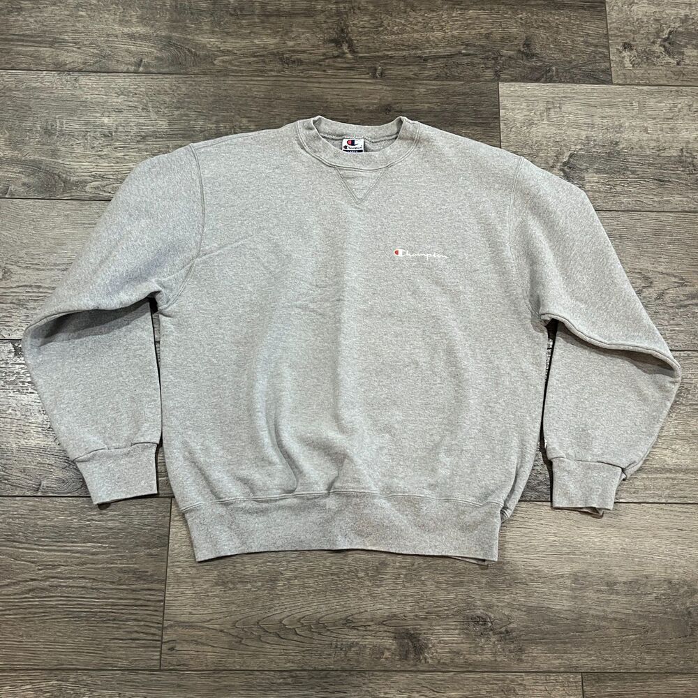 Vintage 90s Champion Reverse Weave Gray Crewneck USA Made Large